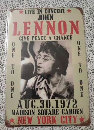 John Lennon - plaque en métal décoration, brand: john lennon, condition: New with tags, €9.00, €10.15 includes Buyer Protection