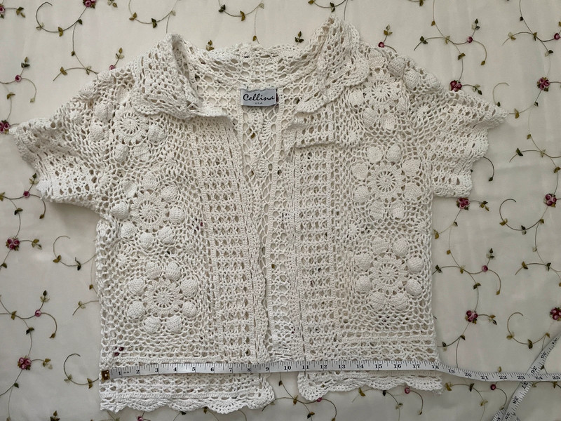 off white floral crochet cardigan 5