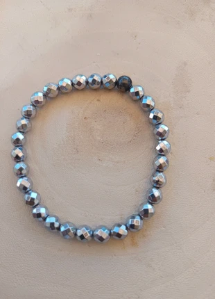 Bracelet en pierre d'hématite, merk: créa 'Dolce, staat: Nieuw zonder prijskaartje, € 9,90, € 11,10 inclusief Kopersbescherming