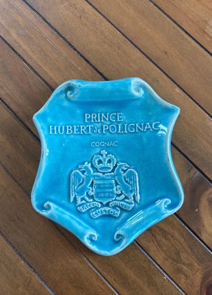 Cendrier bleu turquoise Prince Hubert de Polignac - Cognac, marque: Vintage Chic, état: Bon état, 10,00 €, 11,20 € Protection acheteurs incluse