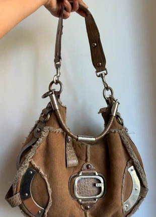 Guess faux suede Sherpa brown beige shoulder bag, brand: GUESS, condition: New without tags, $48.00, $51.10 includes Buyer Protection