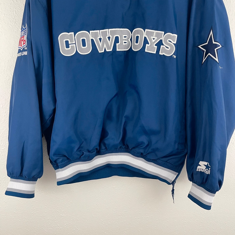 Starter Vintage 90s Navy White Dallas Cowboys NFL Pro Line Pullover Jacket