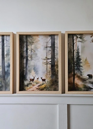 Posters - Dieren in het bos | Set van 3 | A4, état: Neuf sans étiquette, 14,95 €, 16,40 € Protection acheteurs incluse