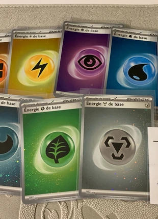 Lot de 8 cartes énergie reverse ev3,5 151, marca: Pokémon, estado: Muito bom, €4.50, €5.43 inclui Proteção do Comprador Pro