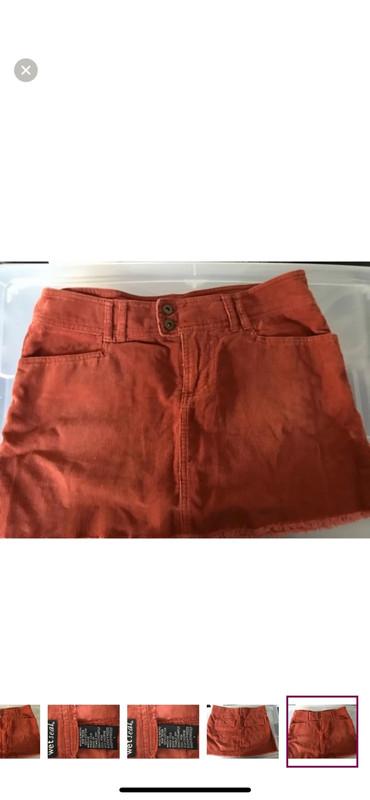 New wet seal rust corduroy skirt sz 1 4