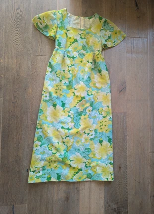 Vintage Green Floral Maxi Dress, brand: Handmade, condition: Good, size: M / 38 / 10, €20.00, €21.70 includes Buyer Protection