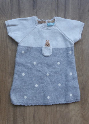 Robe pull maille tricot lapin brodé - Obaïbi, marque: Obaïbi, état: Très bon état, taille: 3-6 mois / 62 cm, 5,00 €, 5,95 € Protection acheteurs incluse
