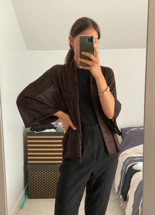 Petit gilet marron pailleté, marca: H&M, estado: Novo sem etiquetas, tamanho: S / 36 / 8, €12.00, €13.30 inclui Proteção do Comprador