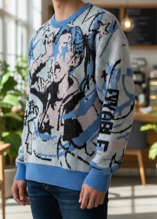 🩵 Pull graphique manga bleu pastel – Taille M, brand: Aesthetic, condizioni: Ottime, taglia: M, €23.90, €25.80 include la Protezione acquisti