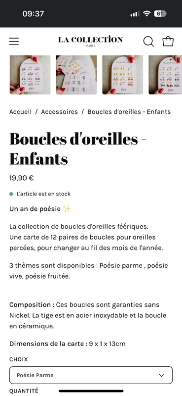 Boucles oreilles enfants Yako.B - photo numéro 5