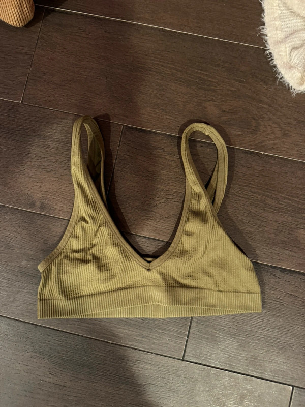 Olive green bra top 1