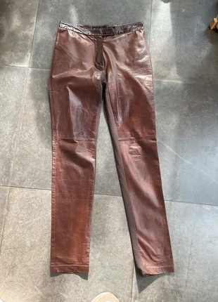 Leren legging/broek bruin ann demeulemeester, merk: Ann Demeulemeester, staat: Veelgebruikt, maat: S / 36 / 8, € 125,00, € 131,95 inclusief Kopersbescherming
