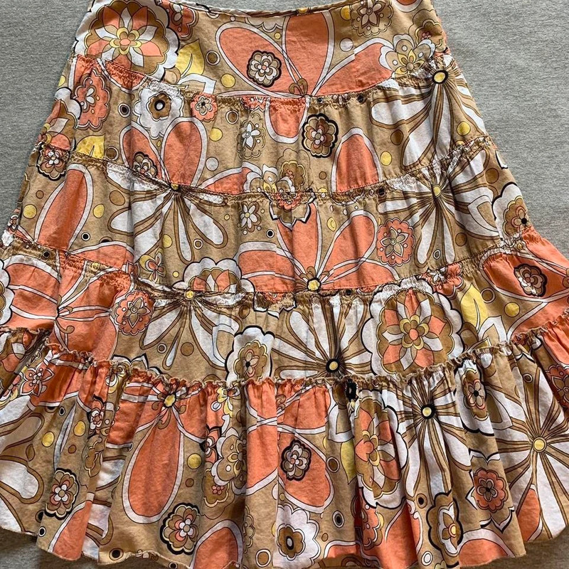 Vintage print midi skirt 3