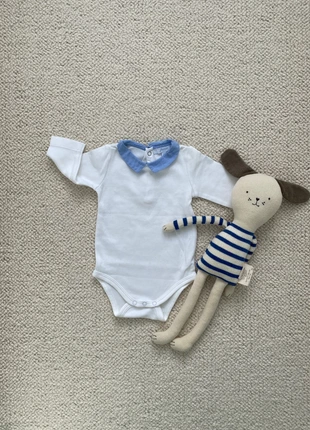 Body Jacadi - 3 mois - neuf - blanc avec col bleu, brand: Jacadi, condition: New without tags, size: 1-3 months / 56 cm, €10.00, €11.20 includes Buyer Protection