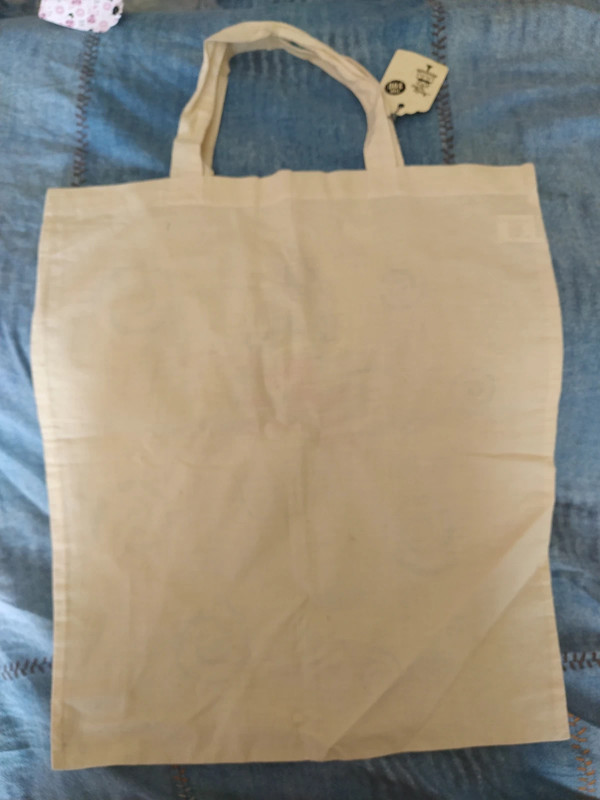 Shopper bag in cotone natural