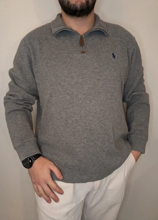 Pull 1/4 zip half col camionneur Ralph Lauren gris, brand: Ralph Lauren, condition: Very good, size: L, €59.00, €62.65 includes Buyer Protection