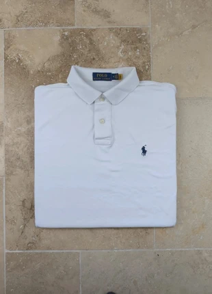 Polo Ralph Lauren - Homme M coupe droite - Blanc logo marine - Pima coton, marke: Ralph Lauren, zustand: Gut, größe: M, 22,00 €, 23,80 € beinhaltet Vinted-Käuferschutz Pro