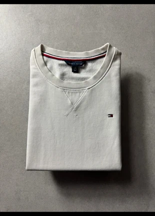 Sweat Crewnek Tommy Hilfiger blanc – Taille L (Unisexe), marke: Tommy Hilfiger, zustand: Sehr gut, größe: M, 19,00 €, 20,65 € beinhaltet Vinted-Käuferschutz Pro