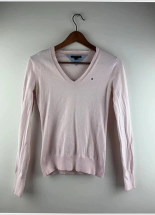 Pull col V rose poudré – Tommy Hilfiger 197N, brand: Tommy Hilfiger, condition: Satisfactory, size: XS / 34 / 6, €4.50, €5.43 includes Buyer Protection Pro
