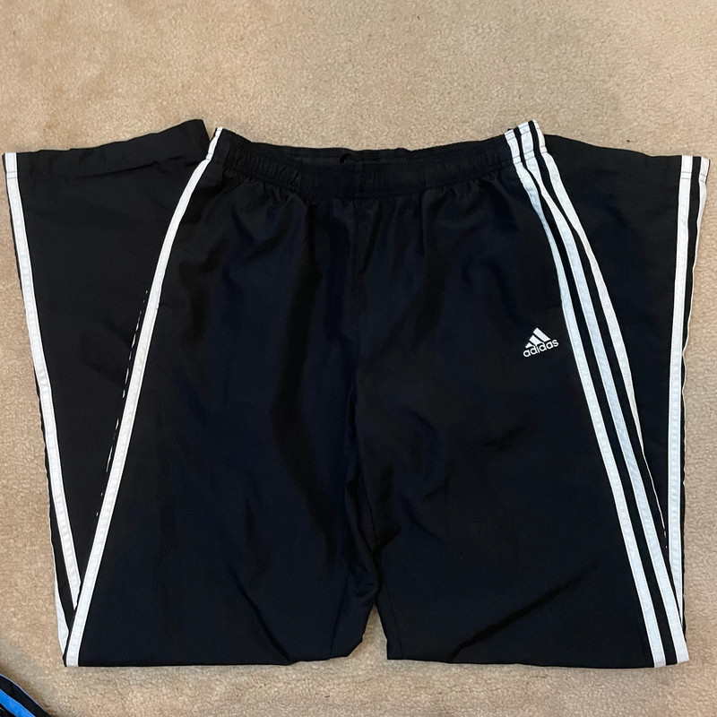 BUNDLE of 5 adidas mesh track pants w ankle zipper and pink shorts - small 3