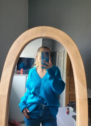 Gros pull bleu, marke: FB Sister, zustand: Sehr gut, größe: S / 36 / 8, 5,00 €, 5,95 € inklusive Vinted-Käuferschutz