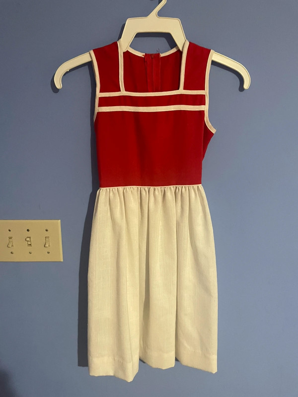 Vintage girls 2 pc sailor dress 5