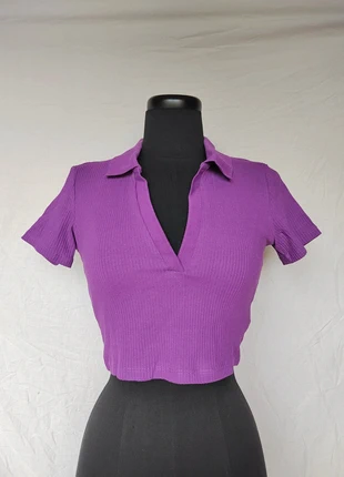 Polo court violet 🌷 Monki, taille S, marque: Monki, état: Très bon état, taille: S / 36 / 8, 6,00 €, 7,00 € Protection acheteurs (Pro) incluse