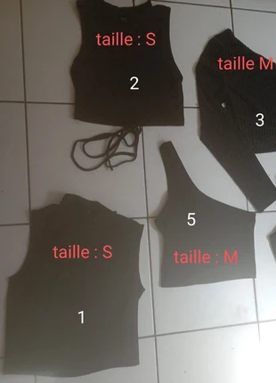 Lot de crop top noir (shein,H&M,Temu), marke: Shein, zustand: Sehr gut, größe: M / 38 / 10, 10,00 €, 11,20 € inklusive Vinted-Käuferschutz