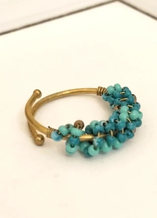 Anello in ottone con perline regolabile, marque: Vestopazzo, état: Neuf sans étiquette, taille: Ajustable, 5,00 €, 5,95 € Protection acheteurs incluse