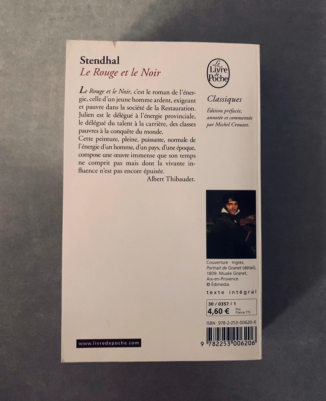 Le Rouge et le Noir, Stendhal, Michel Crouzet