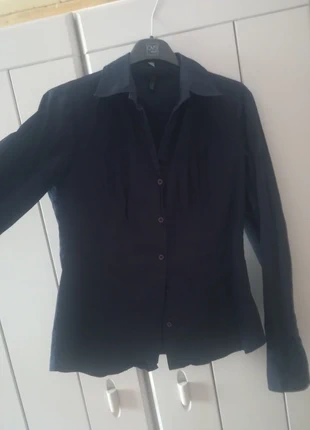 Camicia blu scuro modello affiancato, merk: United Colors of Benetton, staat: Heel goed, maat: L / 40 / 12, € 7,00, € 8,05 inclusief Kopersbescherming