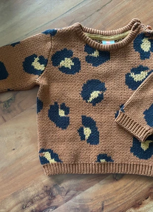 Pull marron et jaune motif léopard, brand: Zeeman, condition: Very good, size: 12-18 months / 80 cm, €3.00, €3.85 includes Buyer Protection