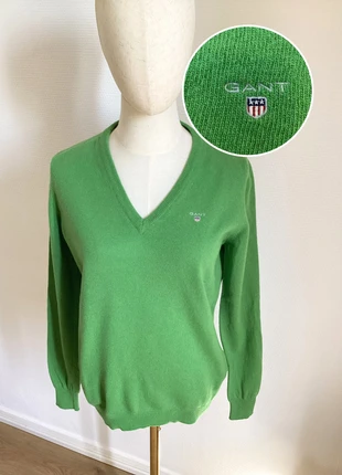 Pull femme GANT laine d’agneau col V vert taille M, marke: GANT, zustand: Sehr gut, größe: M / 38 / 10, 30,00 €, 32,20 € inklusive Vinted-Käuferschutz