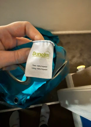 Turquoise eyelet curtains, brand: Dunelm, condition: Very good, size: 200 cm - 249 cm, £7.50, £8.58 includes Buyer Protection