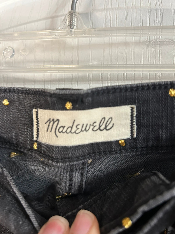 Madewell 10” High Rise Skinny Metallic Dot Jeans Size 27.  2747 3