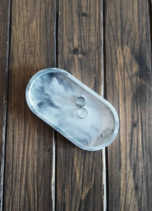 Marble Jewelry Tray Oval - White with Grey Veining, marque: Local, état: Neuf sans étiquette, 3,00 €, 3,85 € Protection acheteurs incluse