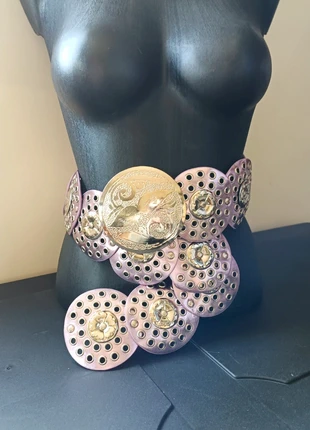 Ceinture disques cercles ronds violet irisés métallisés, zustand: Neu, größe: Größenverstellbar, 12,00 €, 13,30 € inklusive Vinted-Käuferschutz