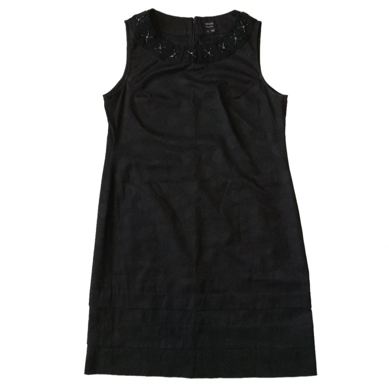 Nicole By Nicole Miller Women's Size 8 Black Knee Length Sleeveless Shift Dress 1