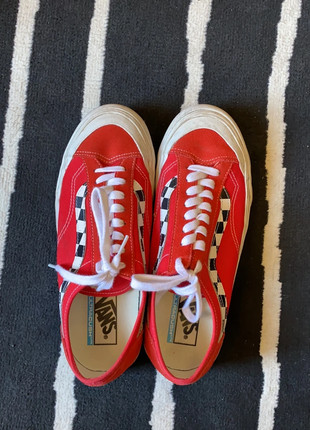 Vans scacchi cheap rosse