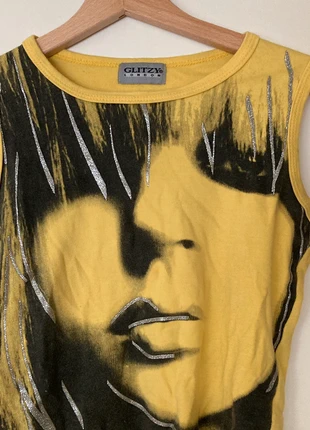 Graphic sleeveless top , marca: Glitzy London, estado: Bom, tamanho: S / 36 / 8, €4.00, €4.90 inclui Proteção do Comprador