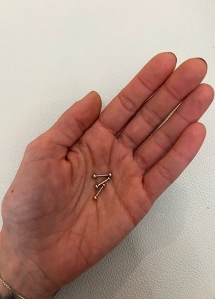 Set di 3 Piercing Barbell in acciaio chirurgico, marque: Crazy Factory, état: Neuf sans étiquette, 2,00 €, 2,80 € Protection acheteurs incluse