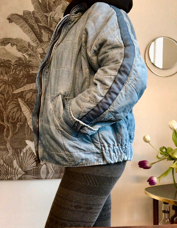 Free people quilted denim 2025 jacket