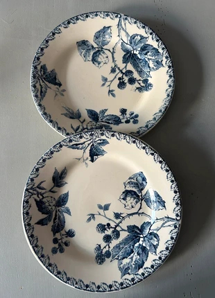 Beautiful antique lot of 2 Gien mûres ironstone dinner plates, marca: Gien, estado: Bom, €40.00, €42.70 inclui Proteção do Comprador