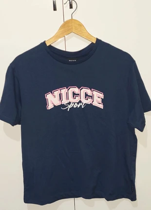 NICCE Blue T-Shirt with Pink Logo, brand: Nicce, condition: New with tags, size: M / 10, £15.00, £16.45 includes Buyer Protection