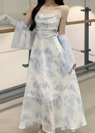 Robe florale longue (sans gilet) <3, marca: Inconnu, estado: Nuevo con etiquetas, tamaño: S / 36 / 8, 11,99 €, 13,29 € Protección al comprador incluida