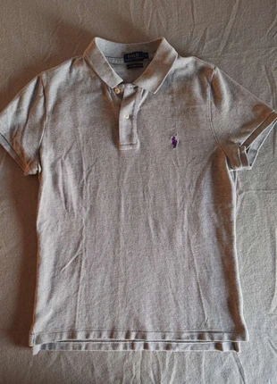 Polo gris Ralph Lauren – Taille L – Logo violet – Coupe ajustée “The Skinny Polo”, marca: Ralph Lauren, estado: Muy bueno, tamaño: L, 15,00 €, 16,45 € Protección al comprador incluida
