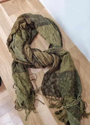 Châle vert à franges avec laine, marque: sansnom., état: Bon état, 4,90 €, 5,85 € Protection acheteurs incluse