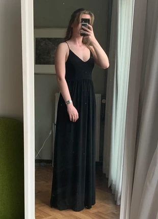 Long black dress from MSCH Copenhagen, merk: MSCH Copenhagen, staat: Heel goed, maat: S / 36 / 8, € 15,00, € 16,45 inclusief Kopersbescherming