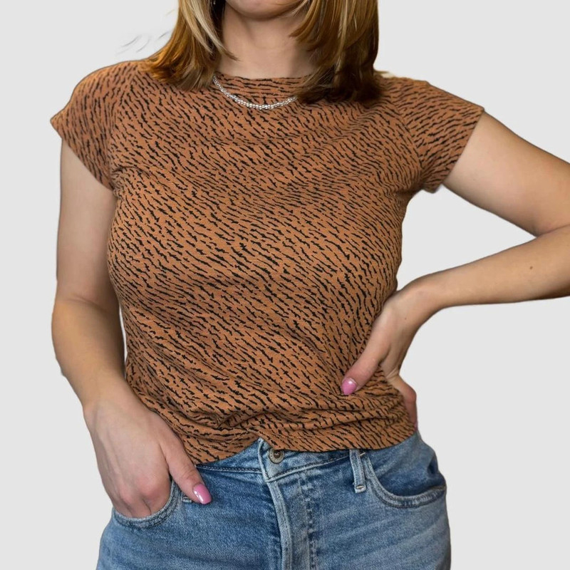 super soft tiger print soft baby tee 2