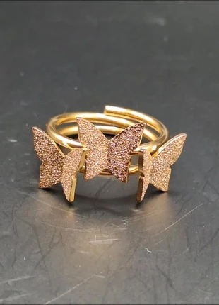 Bague papillon en acier inoxydable, brand: Boutique Parisienne, condition: New without tags, size: 19.4 mm Ø, €4.00, €4.90 includes Buyer Protection